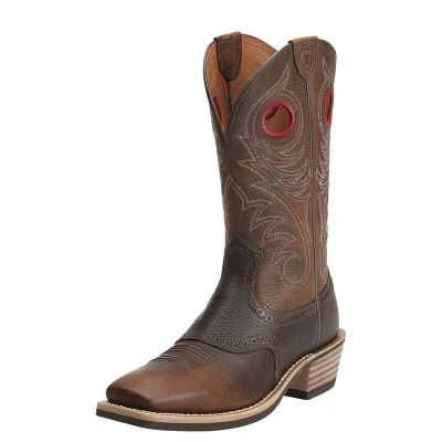 Ariat Western: Heritage Roughstock Wide Square Toe Botas Western Hombre - Marrones (TIUPF3918)